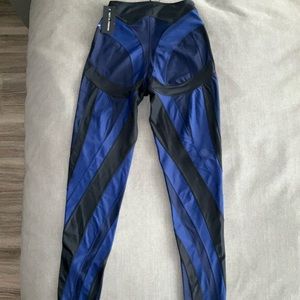 Brand new Mugler spiral leggings black & blue color.